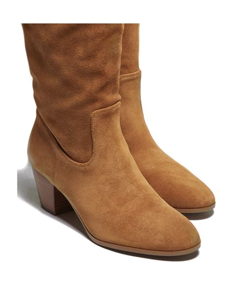 michael kors tan suede boots|Michael Kors avery suede boot.